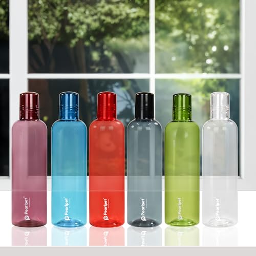 Image of PEARLPET Adira- BPA-free Plastic Water Bottle Set of 6 Pcs, Each 500ml, Assorted Multicolor