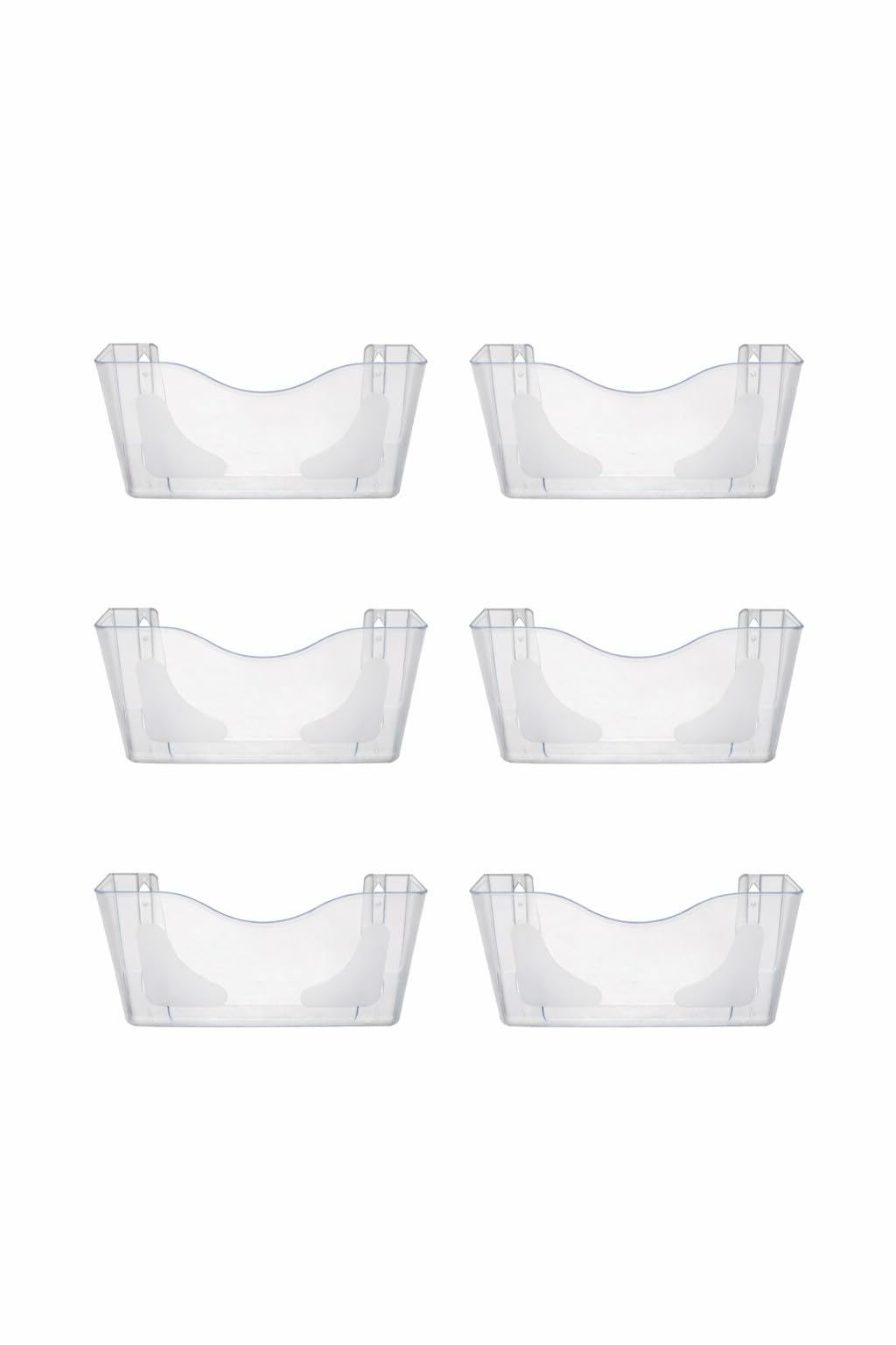 Deflecto Lot de 6 Porte-Documents Muraux A4 en Acrylique Rigide Transparent