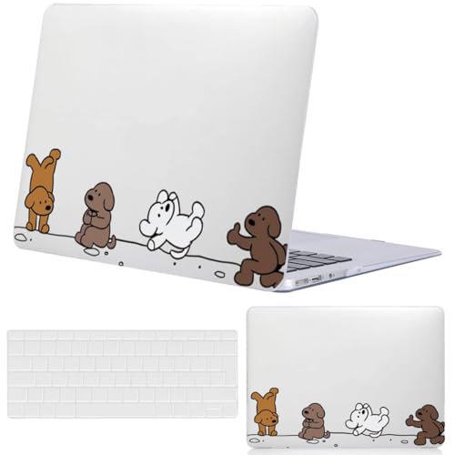 Funda protectora MacBook Air 13 2017 2015 A1466 carcasa dura rígida dibujo de perro