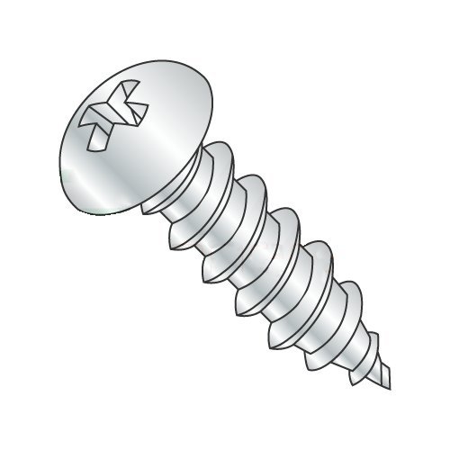 #10 x 1/2" Type AB Self-Tapping Screws/Phillips/Round Head/Steel/Zinc (Carton: 9,000 pcs)