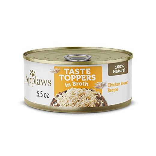 Applaws Taste Toppers, Grain-Free Dog Food Topper, Limited Ingredient, Chicken Breast in Broth (12 x 5.5oz Cans)