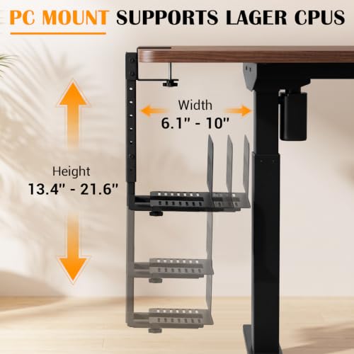 Hicarer Soporte para CPU de Escritorio Ajustable para Torre de PC 6.1"-10" Ancho, 13.4"-21.6" Alto, Montaje sin Perforación miniatura 2
