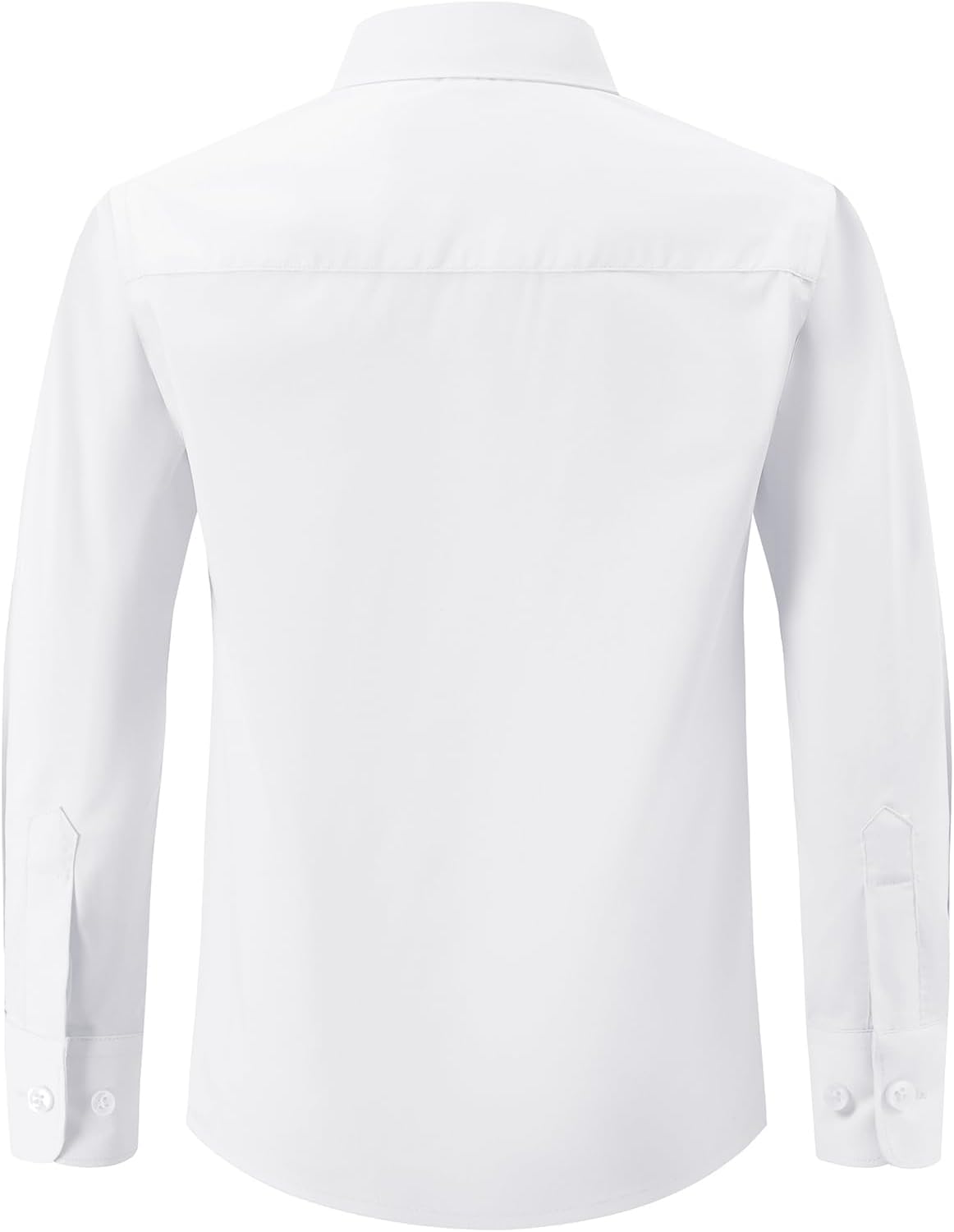 Spring&Gege Boys Stain Resistant Stretch Dress Shirt Long Sleeve Button Down Shirt for School Uniform Formal Wedding Church