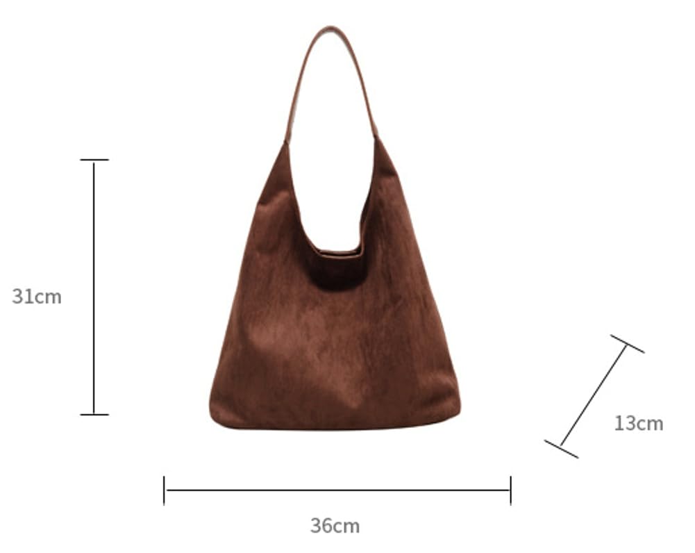 Womens Fashion Suede Shoulder Bags Large Tote Bag Retro Purse Handbag Casual Work Ladies Top Handle Satchel