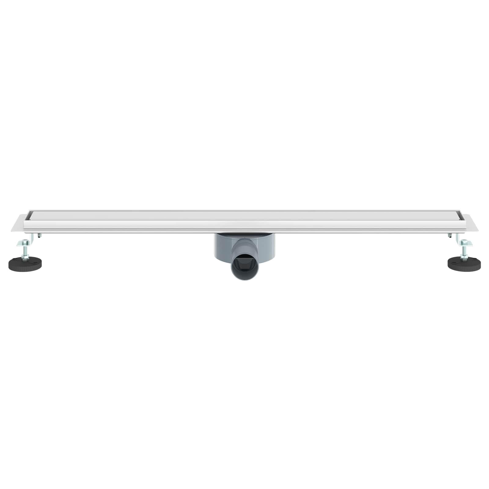 Duschablauf 2 in 1 mit 360 Grad Siphon, Silber, 80 cm Edelstahl 304, höhenverstellbar 0 bis 30 mm, fliesenfähig für Dusche, Bad und Innenbereich