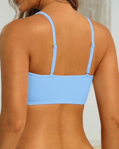 Image of Aqua Eve Women Strapless Bikini Top Only Bandeau Swim Top Tube Top Swimsuit