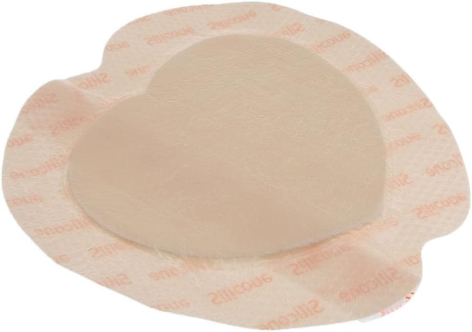 perfeclan Vendaje de Espuma Estéril Autoadhesivo con Borde de Dolor Por Presión de Acné de 7x7 Pulgadas, Cinta de Vendaje de Espuma Absorbente de Silicona Suave