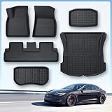 TAPTES 2023 2022 2021 Full Set Floor Mats Front Trunk Mats for Tesla Model 3 2021 2022 2023, Premium