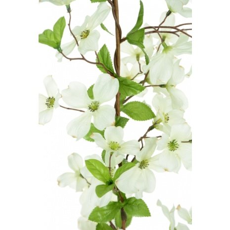 FloristryWarehouse Artificial Silk Dogwood Flower Garland White 150cm