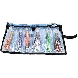 Curricanes Para Marlin Vbestlife Señuelos de Pesca de Curricán, Señuelo de Curricán de 6,3 Pulgadas con Anzuelo, Faldas de Pulpo, Señuelo de Curricán para Atún, Marlin, Pez Vela, Kingfish Wahoo