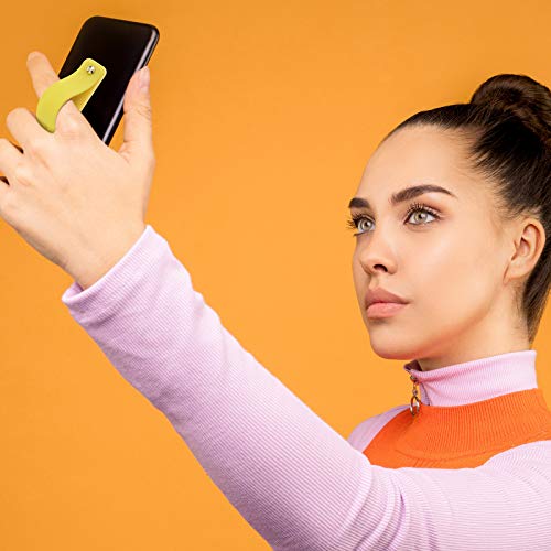 Image of Weewooday 6 Pieces Phone Grip Holder Cell Phone Grip Strap Telescopic Finger Strap Stand Universal Finger Kickstand for Most Smartphones(Chic Colors,Classic)