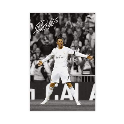 YACJZDD Cristiano Ronaldo - Póster en lienzo para decoración de dormitorio, oficina, habitación, regalo, 40 x 60 cm