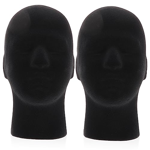 Ipetboom 2Pcs Foam Wig Display Heads for Mannequin Styling and Hat Presentation and Smooth Surface for Wig Storage and Hair Practice for Salons and Home Use