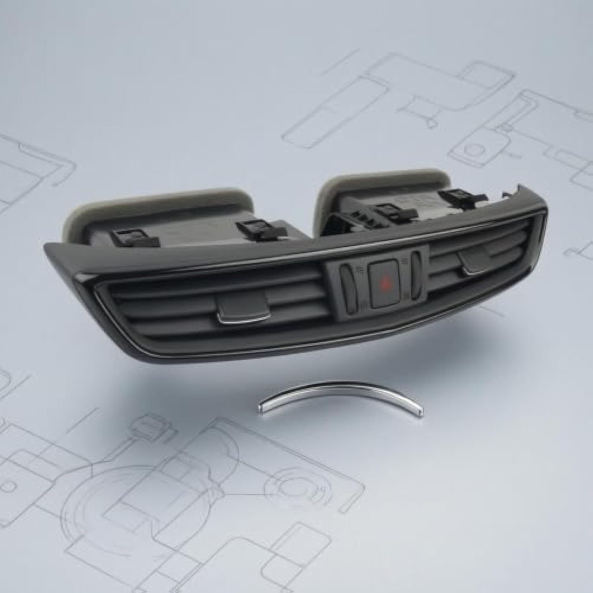 Curved Front Frame Automotive Compact SUV Vent Assembly
