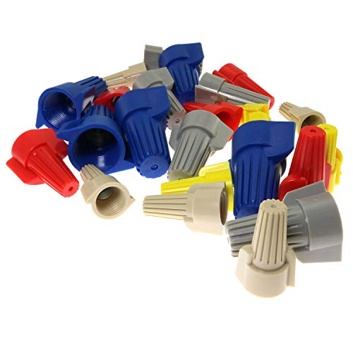 Magic&shell Electrical Wire Nut 25PCS Screw Twist On Wire Caps Terminal Connector Closed End Nut Kit