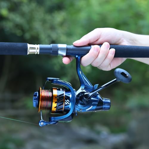 Sougayilang Carrete de Spinning, 22LB Máximo Arrastre, CNC Carrete de Aluminio + Ejes de Acero Inoxidable, Ligero y Potente para Agua Salada o Dulce miniatura 2