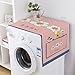 Waschmaschine Abdeckung - Rosa Blume Waschmaschine Staubdichte Abdeckung Schrank Doppeltür Kühlschrank Wasserdicht Mikrowelle Backofen Staubabdeckung Mit Tasche Anti-Staub-Schutz Abdeckung Wohnacce