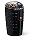 Quiseen One-Touch Electric Coffee Grinder. Grinds Coffee Beans, Spices, Nuts and Grains - Durable Stainless Steel Blades (Black)