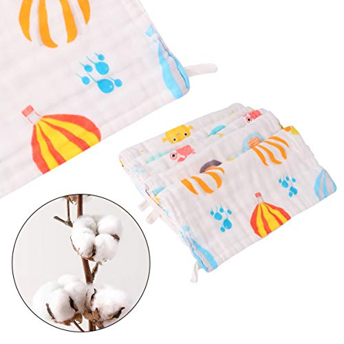 STOBOK 5 Pcs Musselina Arrotar Panos Panos de Mão de Algodão 6 Camadas Absorvente Arrotos Macio Toal