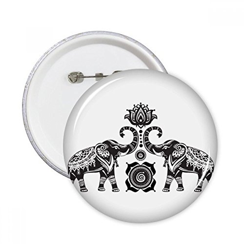 Badge rond éléphant XXL DIYthinker broche de décoration multicolore pour vêtement