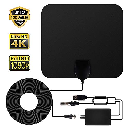 ANEAR TV Antenna - HDTV Antenna Indoor Support 4K 1080P, 60-100 Miles Range