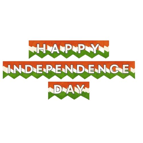 Image of FI - FLICK IN 1 Pcs Independence Day Decoration Items Tricolor Bunting With Ribbon, Republic Day Decorations, Independence Day Decoration Combo (Pack of 1)