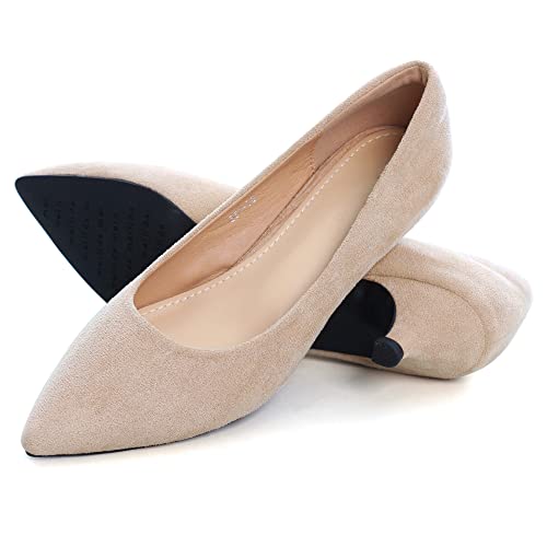 Image of Women's Low Kitten Heel Pumps Classic Fashion Dress Pumps Simple Heeled Shoes for Office Work