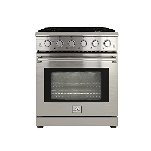 30" Commercial Gas Range, 4.55 cu ft, Single Oven, 5 Burners