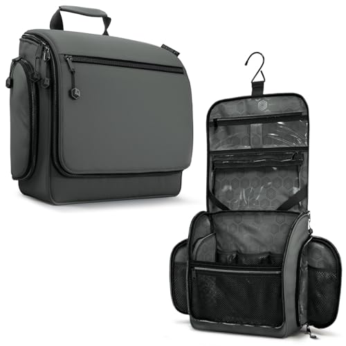 Image of VENTURE 4TH Hanging Travel Toiletry Bag, 18 Compartments - Shadow Gray