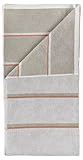 Zone Denmark Sauna Handtuch 100 x 50 cm Soft Grey/Eucalyptus/Terracotta