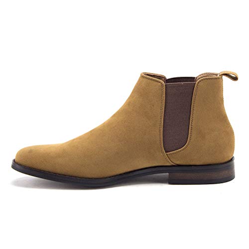 Jazamé Men's B-2963 Chuck Nubuck Suede Pull-On Round Toe Chelsea Boots2