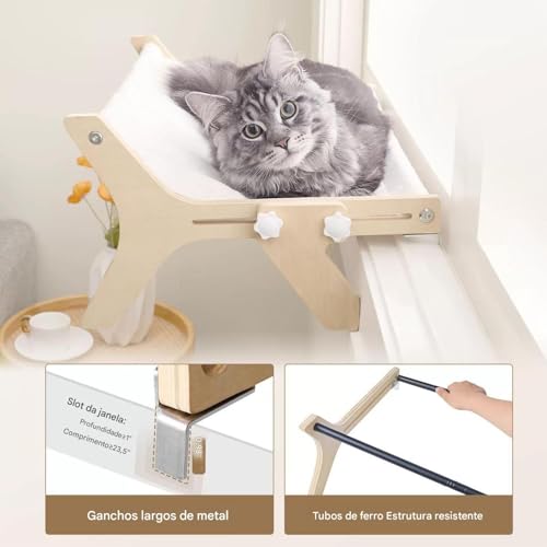 Cama da janela do gato, assento da janela do gato - de cama lavável para máquina de de de dupla - Su