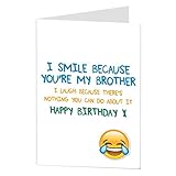 LimaLima Funny Brother Birthday Cards Perfect For Big Older 40th 50th 60th 70th Blank Inside To Add Your Own Personal Greeting