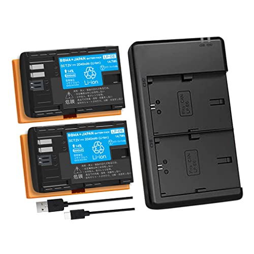 Canon LP-E6N 4個+純正バッテリーチャージャーセット キヤノン LP-E6NH LP-E6N LP-E6 Canon キャノン 互換バッテリ-2