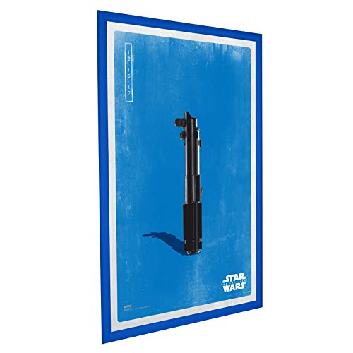 Snapezo Poster Frame 27X40 Inches, Blue 1.2 Inch Aluminum Profile, Front-Loading Snap Frame, Wall Mounting, Premium Series #TOP2