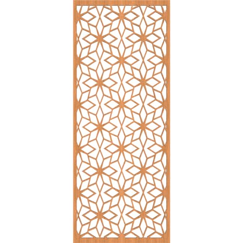 Image of 11 3 /8 inchW x 29 3 /8 inchH x 1 /4 inchT Lake Decorative Fretwork Wood Wall Panels, Cherry