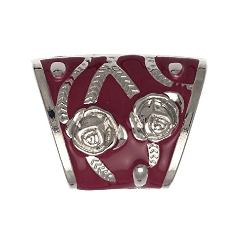AJ Fashion Jewellery Amaranthus Silver Tone Red 37mm Scarf Ring