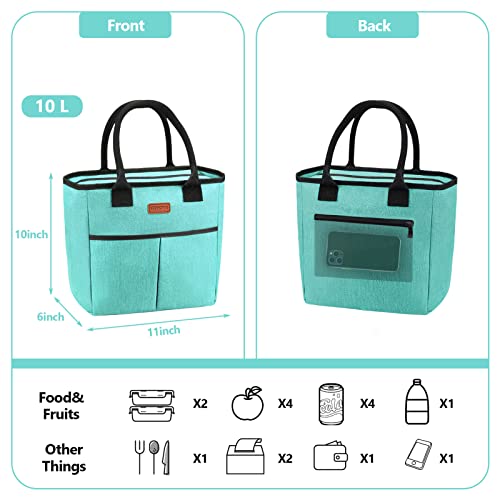Fithome Insulated Lunch Bag For Women/Men, Reusable Leakproof Cooler Thermal Lunch Box Tote Bags Fit For Ice Pack, Adults College Fashion Lunch Bags For Work/Picnic/Travel #TOP5