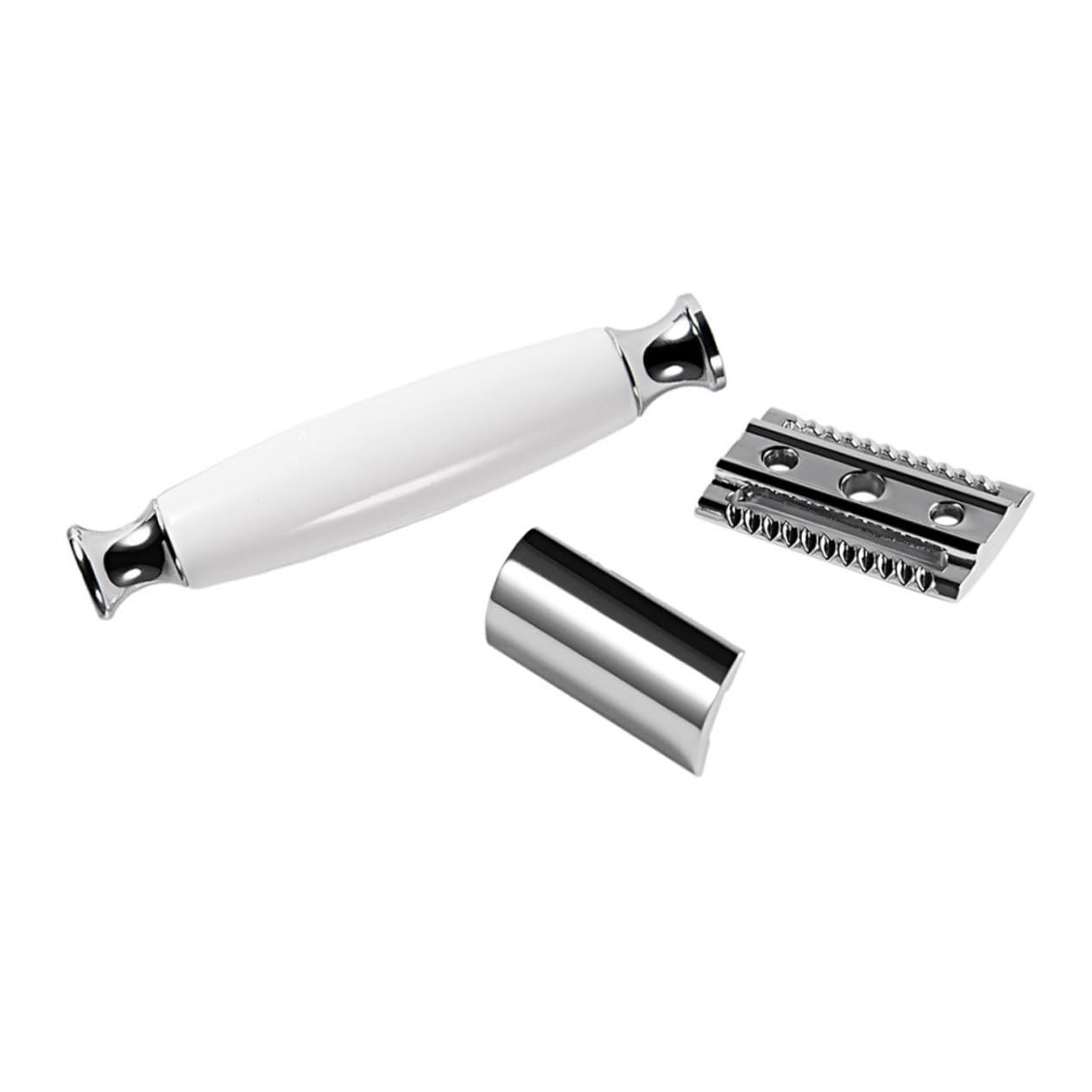 minkissy 3pezzi Rasoio Manuale Vintage Doppia Faccia Strumento Da Barba Portatile e Leggero Per Uso Domestico e Viaggi Design Elegante e Robusto Per Rasatura Precisa e Sicura