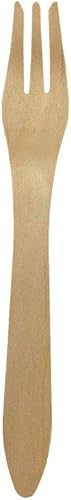 Horquillas XL de 7 pulgadas - (24 unidades) tenedores de madera compostables, suministros biodegradables para fiestas, resistentes, tolerantes al