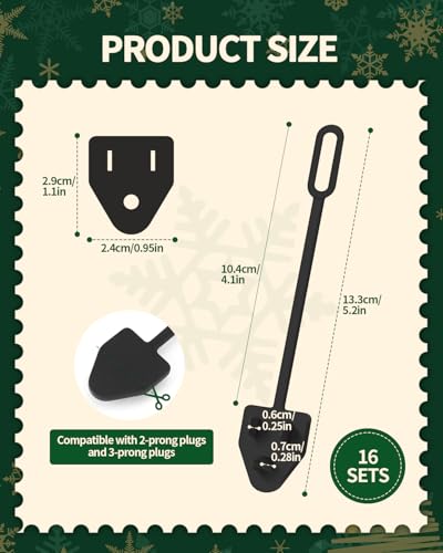 16 Pack Weatherproof Gaskets and Plug Covers with Anti-Loss Lanyard, Silicone Outdoor Plug Protector for 2 & 3 Prong, Extension Cord Cover for Rain/Snow Indoor/Outdoor, Stop GFCI from Tripping