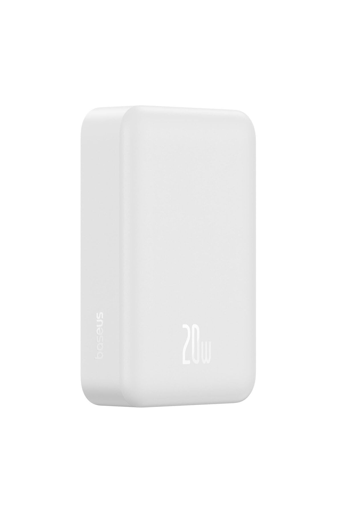 Baseus EnerFill FM41 Mini Manyetik Powerbank 20.000 mAh 20W - Beyaz (C'den C'ye 20V/3A 30cm beyaz kablolu)