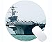 Produktbild Runde Mauspad mit genähtem Rand, Flugzeugträger USS Carl Vinson Kriegsschiff King Size Computer PC Runde Mauspad