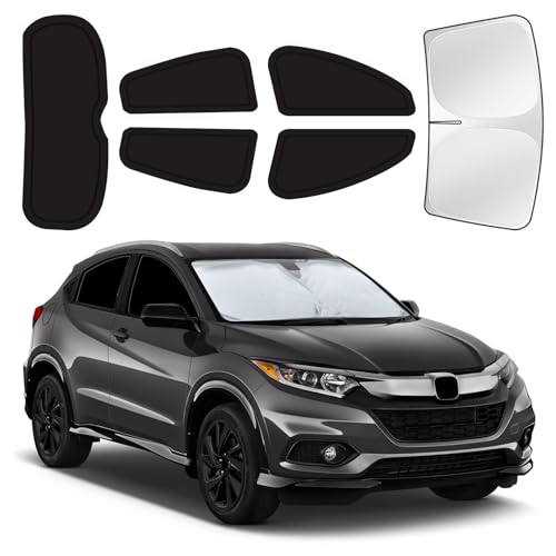 Image of for Honda HR-V 2016-2022 Car Window Shades, 6pcs Privacy Sun Shade Set for Front Windshield Side and Rear Windows, Full Window Covers Keeps Vehicle Cool for Camping Napping