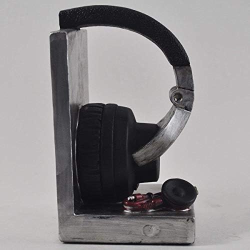 Headphones Shelf Tidy Book Ends - Heavy Vintage Storage Retro Hipster Office Study Music CDs DVDs Beats