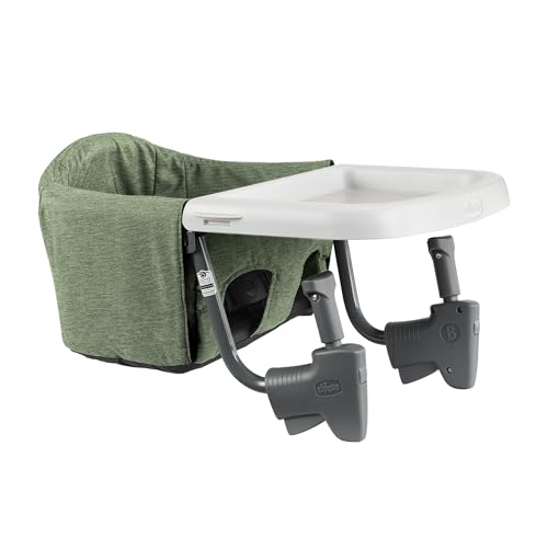 Image of Chicco FastLock Go Hook-On High Chair with Carry Bag, Portable High Chair for Babies and Toddlers, Sets up in Seconds, Moss /Green