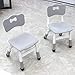 WHY TOYS Adjustable Kid Chairs Indoor 3 Level Adjustable Suitable for Children Age 2-6. Maximum Load-Bearing 220LBS Suitable for Family Classroom and Nursery Child Seat Set (2-Pack-Grey)