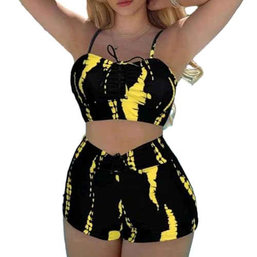 Maillot de bain imprimé floral avec short taille haute idéal pour la plage et piscine