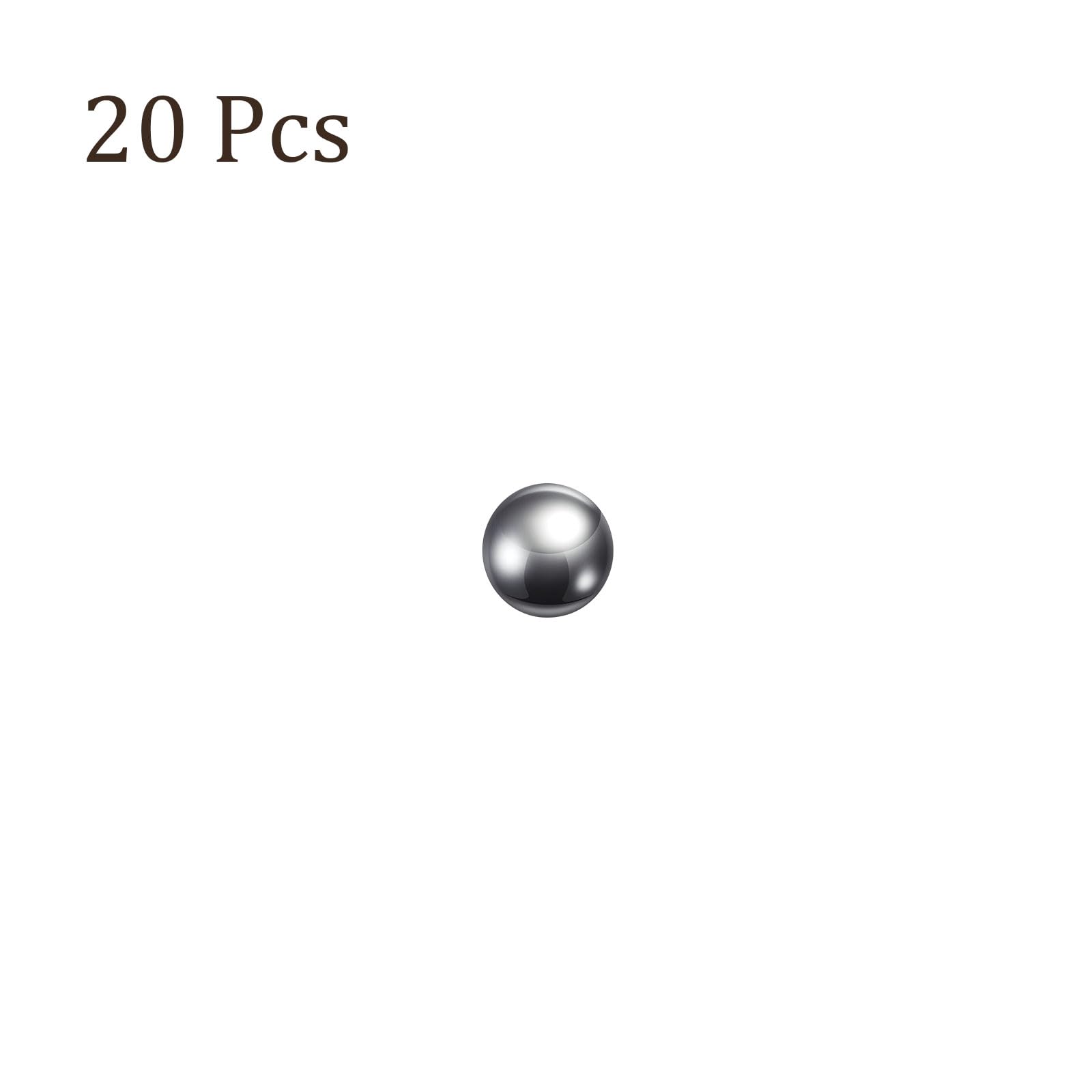 20pz Precisione Sfere - Sfere Acciaio 1/4" 316L Acciaio Inossidabile per Cuscinetti Utilizzare Sfere Metalliche Palline Bici, Solido
