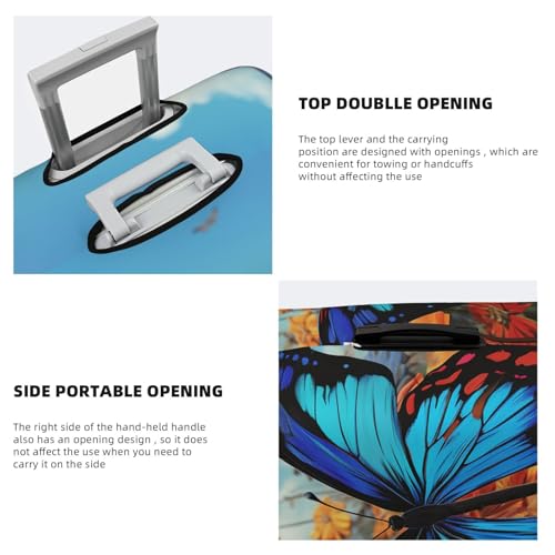 Travel Luggage Cover Big Butterfly Suitcase Protector Elastic Washable Stretch Suitcase Protector Anti-Scratch Travel Suitcase Cover Fit 18-32 Inch Luggage4
